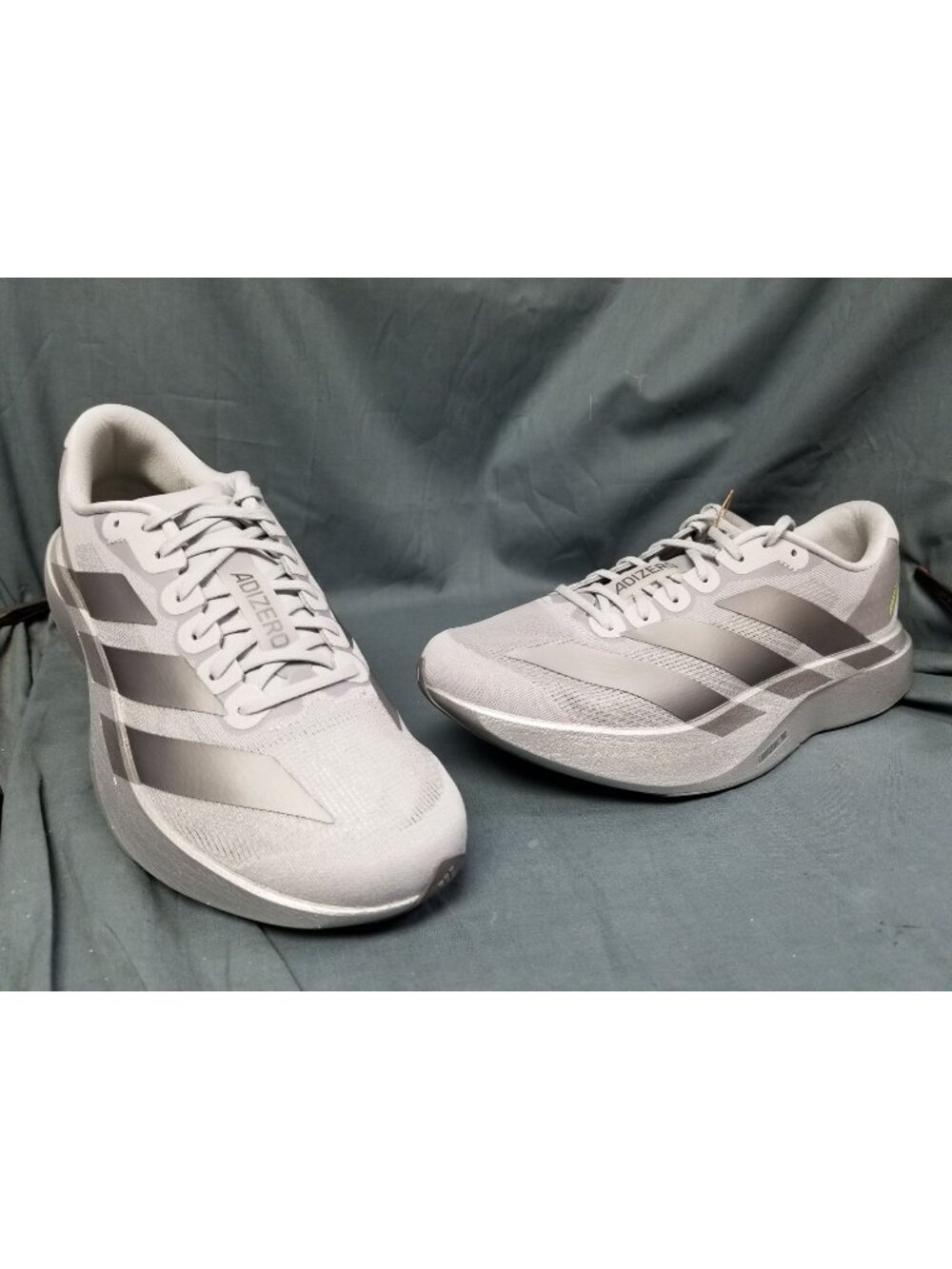 Adidas Adizero Evo SL M Silver Metallic JP7149 Men's Size 11.5 NEW NO BOX!